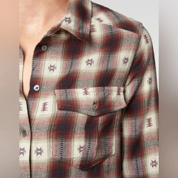 Paige Large Mya Plaid Shirt Button Down Long Sleeve Western - Picture 4 of 10